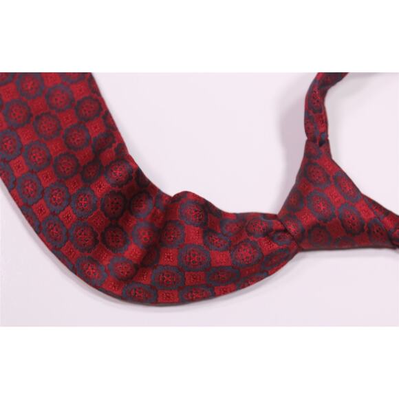Sulka London Blue Navy Blue Jacquard Silk Necktie Tie Made in England - Picture 1 of 6
